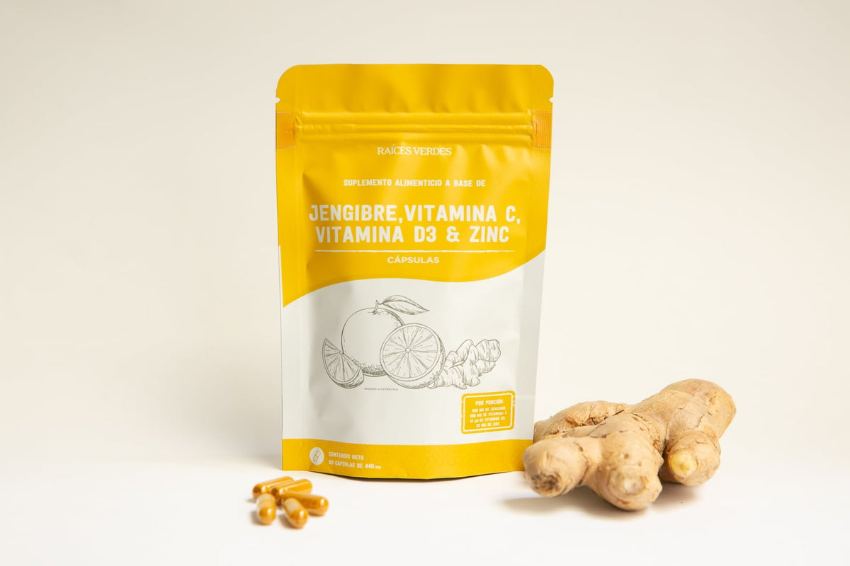 jengibre, vitamina c, vitamina d3 & zinc